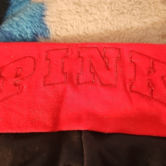 PINK Red & Blaxk Leggings Size XL - Picture 3 of 5